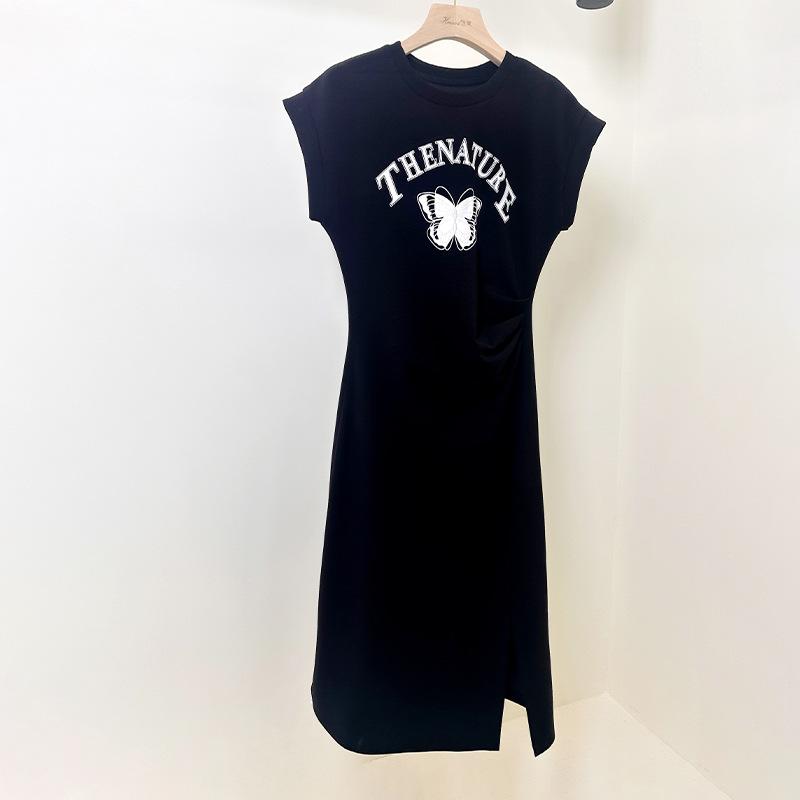 ワンピース レディース 婦人服 ニット プリント 欧米風 来図加工 来样加工 中高端