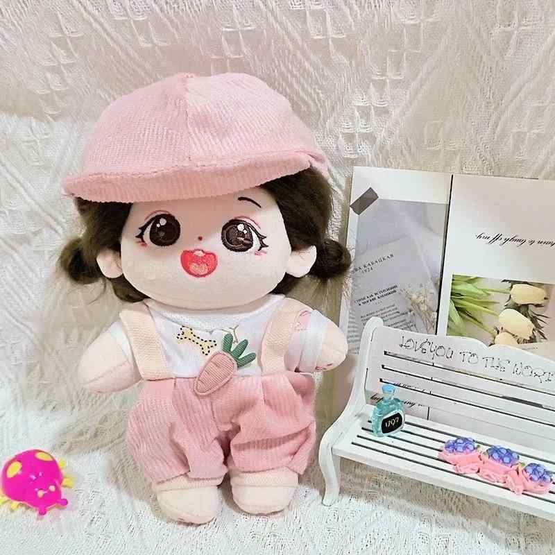 ぬいぐるみ 服 20cmドール 女娃 ワンピース かわいい メイド コスプレ 着せ替え 人形 ぬい服 グリーン パープル ピンク イエロー ブラウン