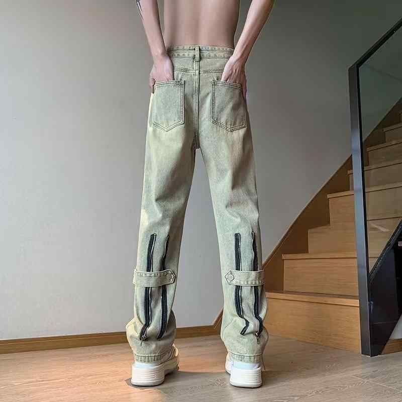 デニム メンズ パンツ ジーンズ ストレート 水洗い加工 ウォッシュ加工 ジーパン Gパン ズボン ボトムス 春夏
