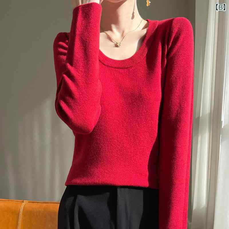 ニット レディース 秋冬 Vネック ニットトップス プルオーバー 長袖 ゆったり 大きめサイズ チュニック 韓国風 カジュアル かわいい 白色 チェリーレッド ピンク ブラック グレー ベージュ キャメル