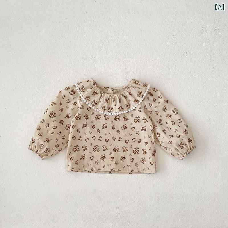 ベビー服 女の子 長袖トップス コーデュロイスカート セットアップ 秋物 小花柄 73...