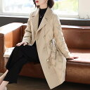 コート レディース ミセス 秋冬 ウール混 羊毛 カシミヤタッチ ゆったり 婦人服 アウター ベージュ系 イエロー系 グリーン系