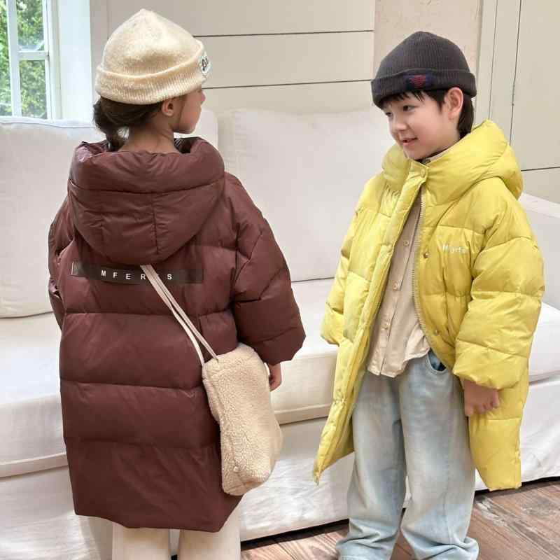 子供服 ダウンジャケット キッズ 男女兼用 中綿 コート ロング丈 厚手 フード付き 120cm 130cm 140cm 1..
