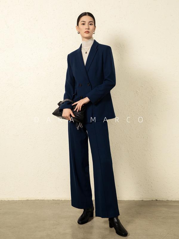 セットアップ レディース 洗える ウール テーラードジャケット テーパードパンツ 無地 通勤 オフィス カジュアル 春秋冬 コバルトブルー キャメル ブラック 青 S M L
