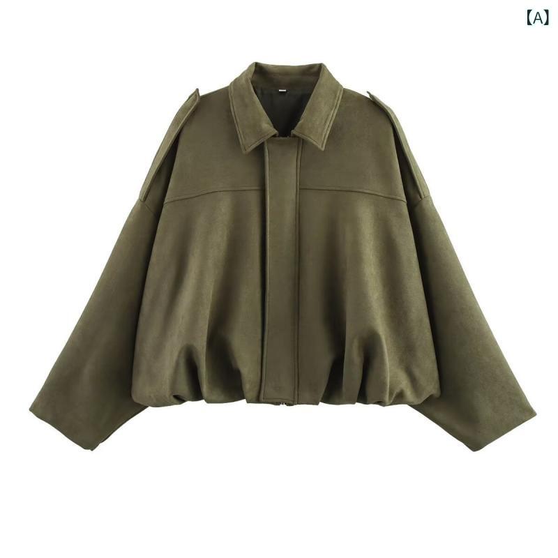 シャドーテールのジャケット レディース 3点セット 肩扣 長袖ブルゾン トップス パンツまたはスカート付き 欧美風 ストリートファッション 普段使い S M Lサイズ展開 グリーン ブラウン レッド ブラック カーキ イエロー ホワイト ピンク コーヒー色｜アングル2