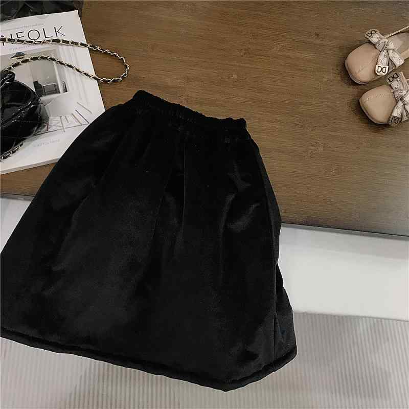 子供用ベスト 女の子用 中綿入り タンクトップ ジャケット チャイナドレス風 厚手 秋冬 ベスト シルク ベルベット スカート セットアップ 普段着 宝藍色 黒