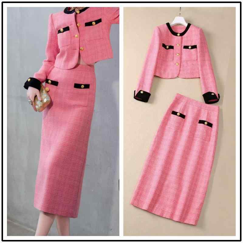 スカート レディース 秋冬 ツイード セットアップ エレガント 高見え きれいめ 上品 長袖 ショート丈 ジャケット Aライン ミディ丈スカート パーティードレス お呼ばれ デート