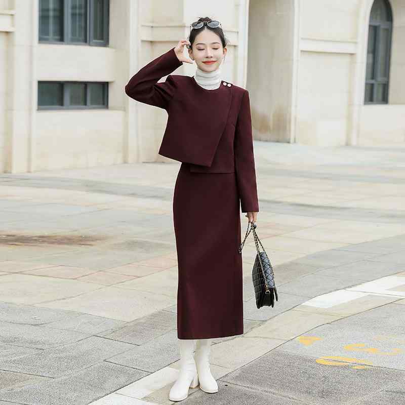 楽天市場】ワインレッド（スカートスーツ｜スーツ・セットアップ