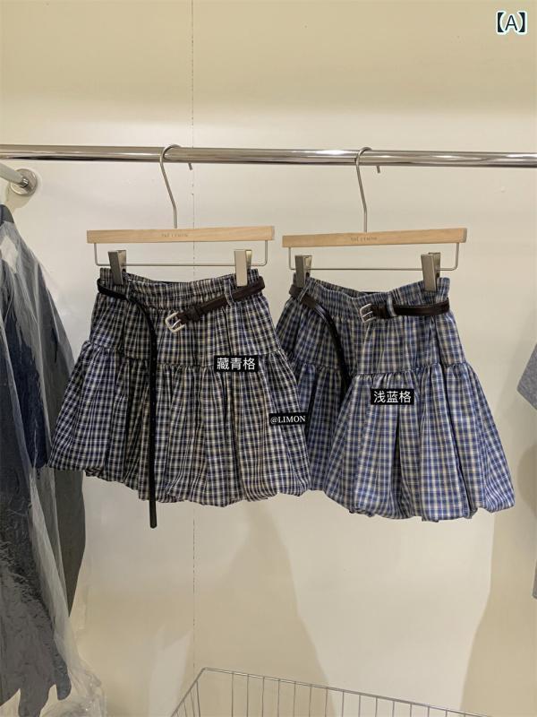 シャドーテールのスカート レディース 格子柄 チュールスカート ミニスカート ふんわり केक スカート ギャザー入り 春夏 普段使い デート かわいい ガーリー フェミニン｜アングル2