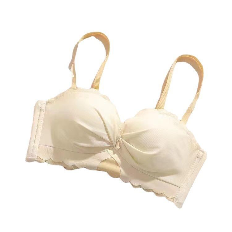 ブラジャー レディース 女性用 ノンワイヤー 小胸 厚手 パッド 脇高 寄せ上げ 3/4カップ ストラップ取り外し可能
