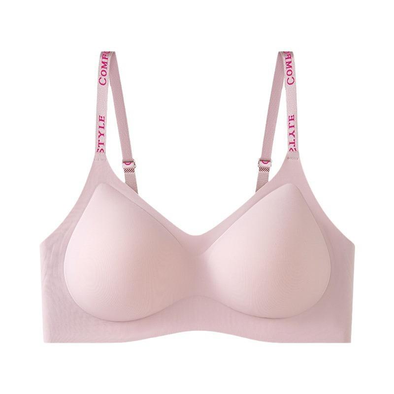 ブラジャー &amp; ショーツ セット レディース 補正 谷間メイク ソフトワイヤー なし フルカップ 肩紐 ..