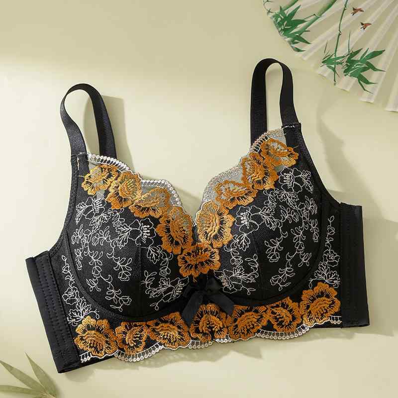 ブラジャー & ショーツ セット レディース 小胸 盛れる 谷間 脇高 補正 美背 無地 レース シャンパン色 パープル系 グリーン系 ブラック レッド