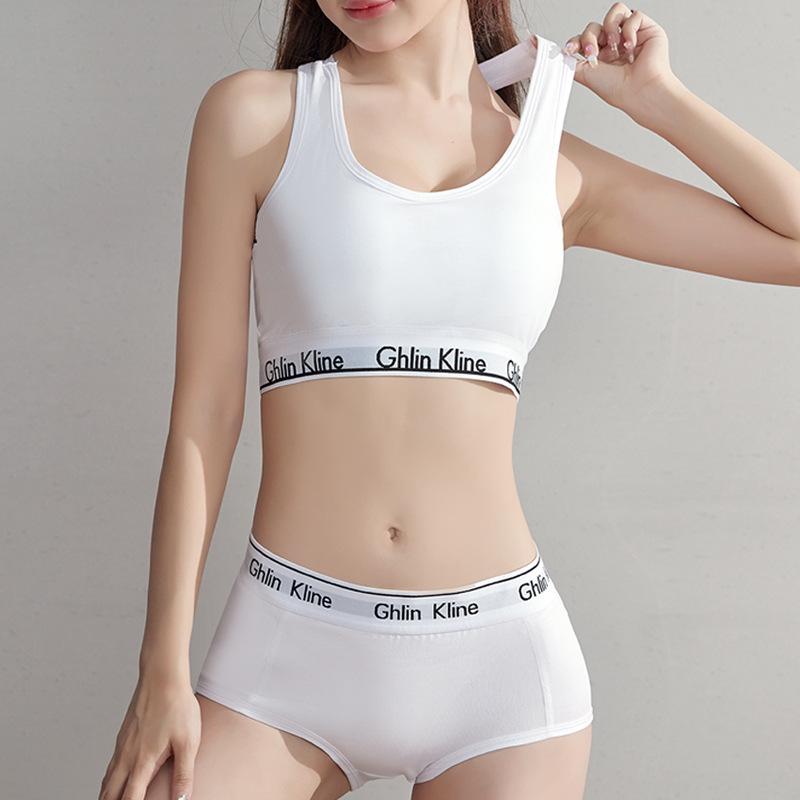 ブラジャー セット レディース ヨガ スポーツブラジャー 大きい胸 揺れない 美背 コットン ノンワイヤー ランニング フィットネス トレーニング ウェア 白 灰色 黒