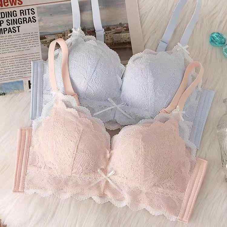 ブラジャー レディース 小胸 盛れる バストアップ 脇高 谷間 調整型 ノンワイヤー ショーツ セット ピ..