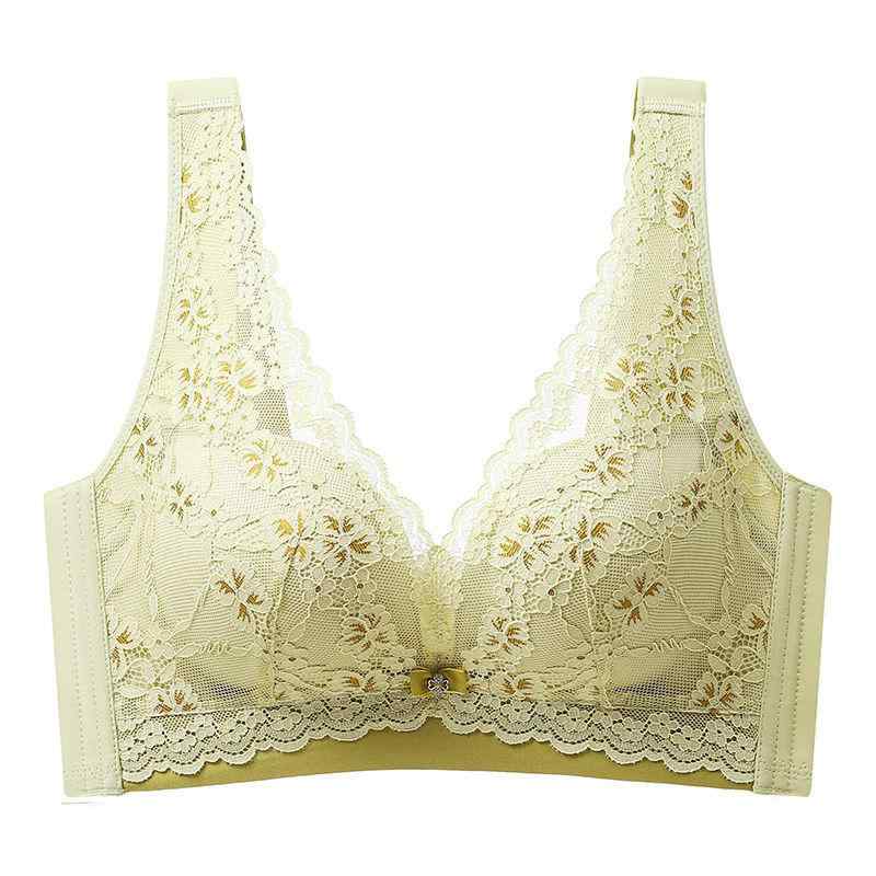 ブラジャー レディース 脇高 補正 下着 バストアップ 美胸 無鋼圈 ノンワイヤー 3/4カップ A/B/Cカップ ナイロン 黒 ブラック ピンク系 ブルー系 ベージュ系