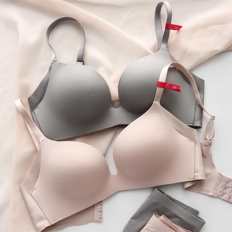 ブラジャー & ショーツセット レディース 薄手 無縫製 ワイヤレス 3/4カップ 快適 shaping 調整型 吸汗 速乾 伸縮性 ナイトブラ ルームウェア 普段使い ブラック ピンク系 ブルー系