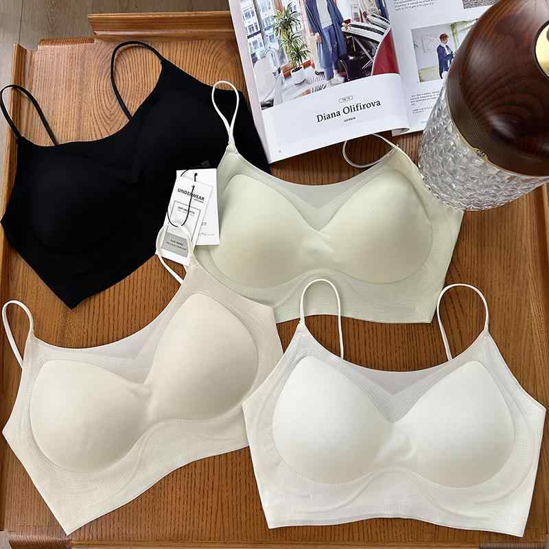 ・素材: 錦綸/尼ロン・機能: 聚拢,無痕,透气,上托,美背,調整型,快適,側收,大胸显小・スタイル: 伝統型・カップ: 三角カップ・モールドカップ: 薄型モールドカップ・肩紐: 固定ダブル肩紐・ホック: 無し・カラー: 裸感肤, 米白, ブラック, 嫩芽绿・サイズ: F/均码(70ABC-85AB)・ワイヤー: 無し・対象年齢: 青年（18-40歳）・主な素材の含有量: 30%-50%・裏地の含有量: 30%-50%・主な生地成分: 錦綸・裏地: 錦綸/尼ロン・種類: ブラジャー