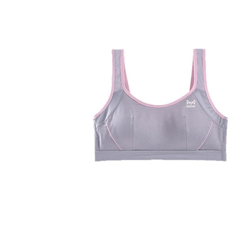 ブラジャー ガールズ 強力運動用 耐震ランニング スポブラ 中学生 高校生 大人もOK 吸汗速乾 通気性 全罩杯 薄型モールド ノンワイヤー スポーツブラ
