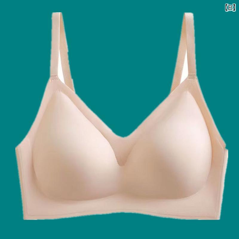 ブラジャー レディース 女性用 糖果色 スポブラ スポーツブラ 無縫製 無地 3/4カップ S M L XL 黒 ベージュ グリーン コーヒー パープル イエロー レッド shadowtail-10465631 シャドーテール サンプル画像3