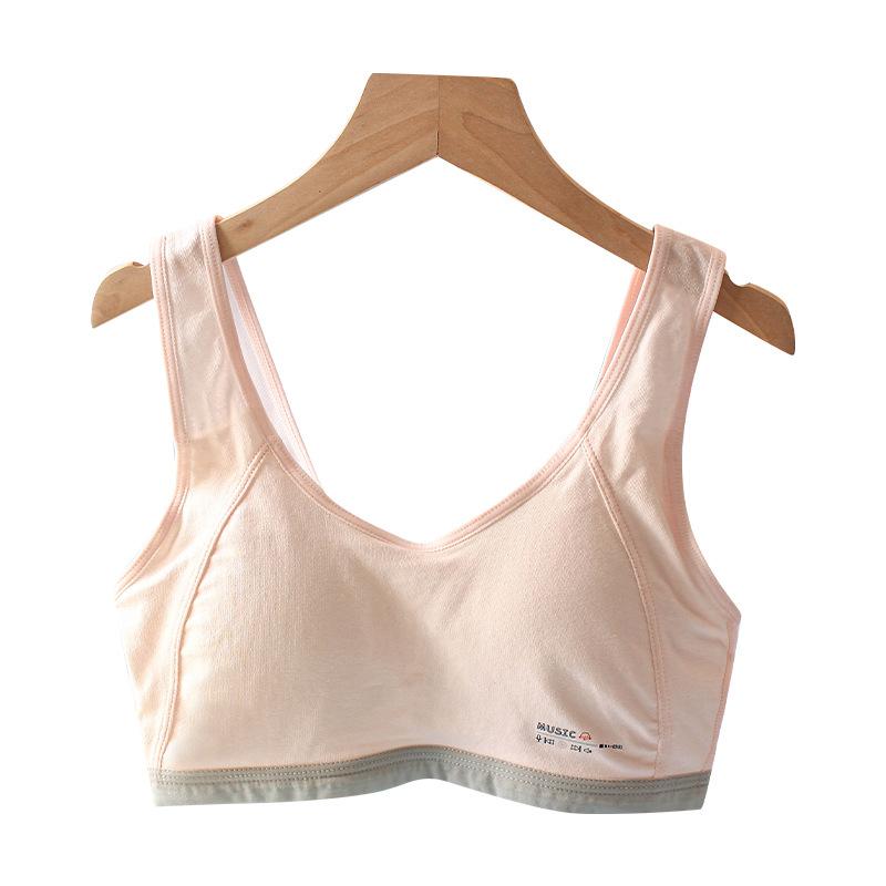 ブラジャー ジュニア レディース スポーツブラ 綿 メッシュ 通気性 薄型 通学 スポブラ インナー ファ..