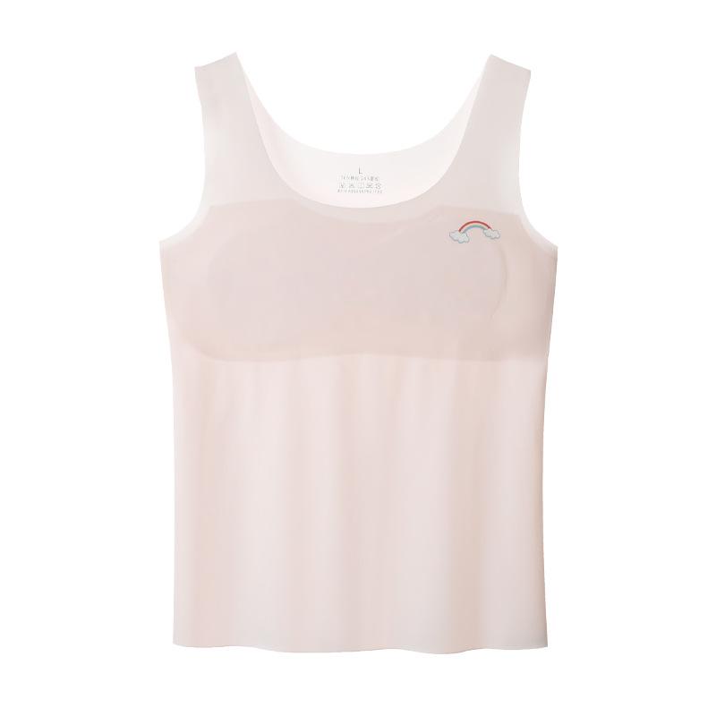 ブラジャー ガールズ 中高生 スクールインナー 薄手 通気性 吸汗 タンクトップ型ブラ スポブラ スポーツブラ 白 桃色 肌色