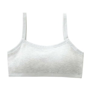 ブラジャー レディース ガールズ タンクトップ型 肌着 中学生 高校生 発育期 薄手 ノンワイヤー 綿 混 全罩杯 一体型 肩紐調節可能 通気性 吸汗性 ずれ防止 快適 ホワイト ブラック グレー ベージュ