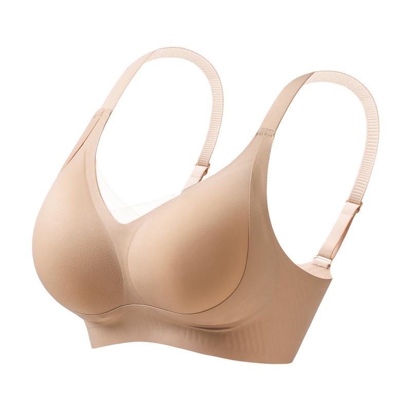 ・素材: 錦綸、氨纶・機能: 聚拢, 無痕, 通気性, 上托, 快適, 收副乳・スタイル: 伝統型・カップ: 3/4カップ・モールドカップ: 薄・肩紐: 固定・ホック: 後ろ3列・カラー: 浅杏色, 粉底液肤, 烟紫灰, ブラック, 酒红色...
