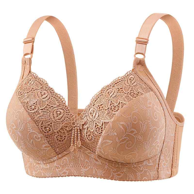 ブラジャー レディース 大きいサイズ 薄手 全罩杯 ワイヤーなし バストアップ 垂れ防止 脇高 快適 ミセス フルカップ 肌色 ピンク系 ブルー グレー ブラック