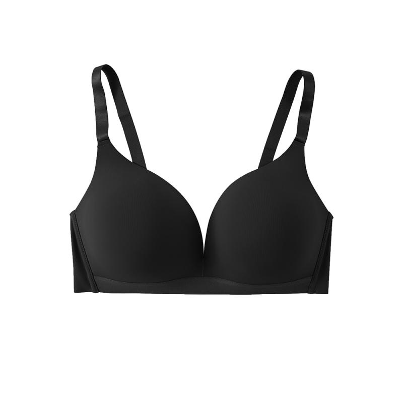 ブラジャー レディース 大きいサイズ 3/4カップ 補正 寄せ上げ 無地 通気性 フルカップ ワイヤーなし 快適 90C 90D 90E 95C 95D 95E 95F 100C 100D 100E ブラック ベージュ