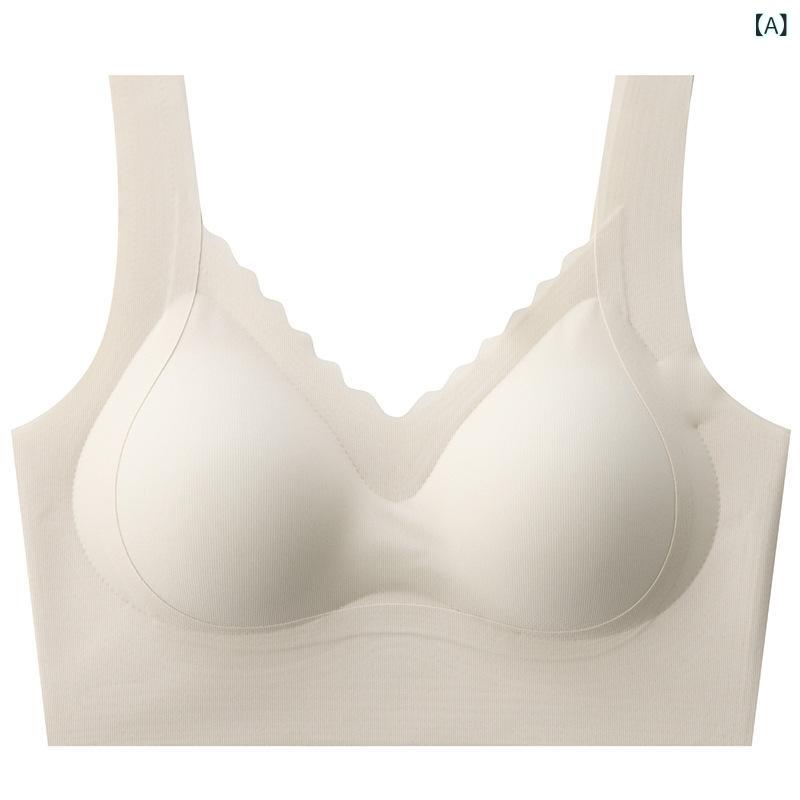 ブラジャー レディース 薄型 シームレス 一体型 固定カップ 背中見せ インナー 補正下着 ナイトブラ 無地 通気性 ストレッチ 伸縮性 リラックス shadowtail-10466249 シャドーテール サンプル画像2