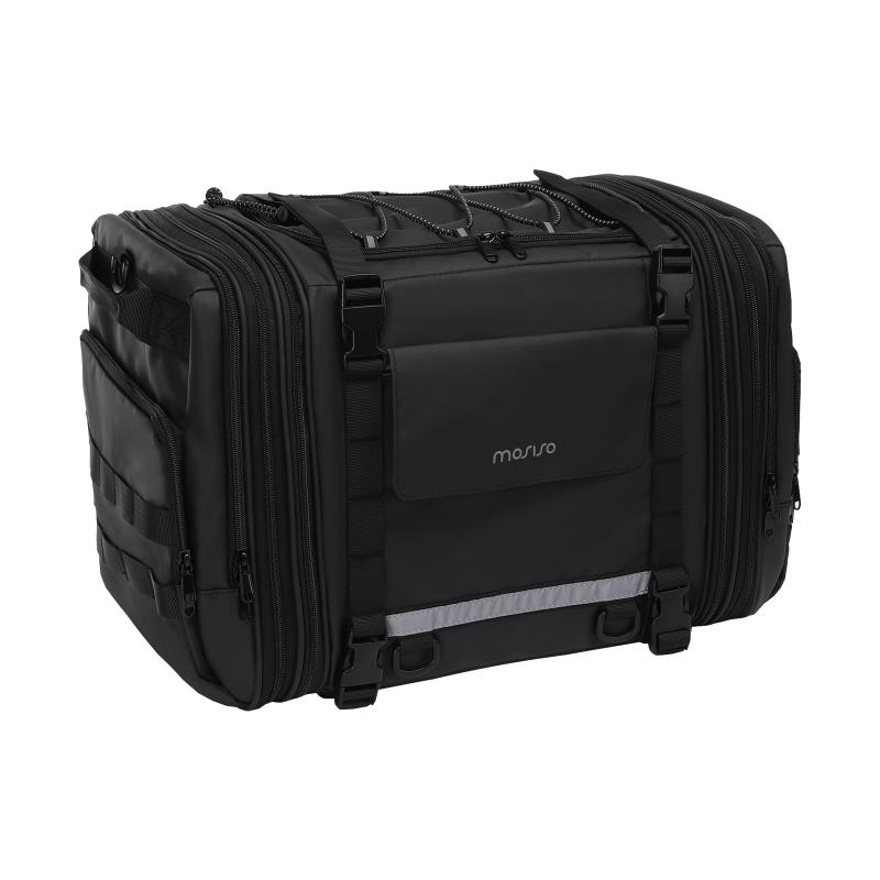 バイク用バッグ オートバイ リアシートバッグ 拡張機能付き 32L 48L 防水カバー付き 反射素材 オックス..