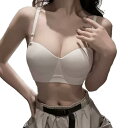 ブラジャー レディース ノンワイヤーブラジャー チューブトップブラ 3/4カップ 脇高 谷間メイク ずれにくい 盛れる 通気性 無地 シンプル ブラック ピンク系 ベージュ