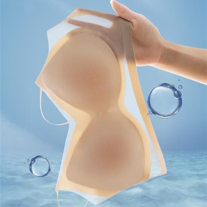 ブラジャー レディース 薄手メッシュ タンクトップ型 インナー 接触冷感 美背 無縫製 3/4カップ ノンワイヤー