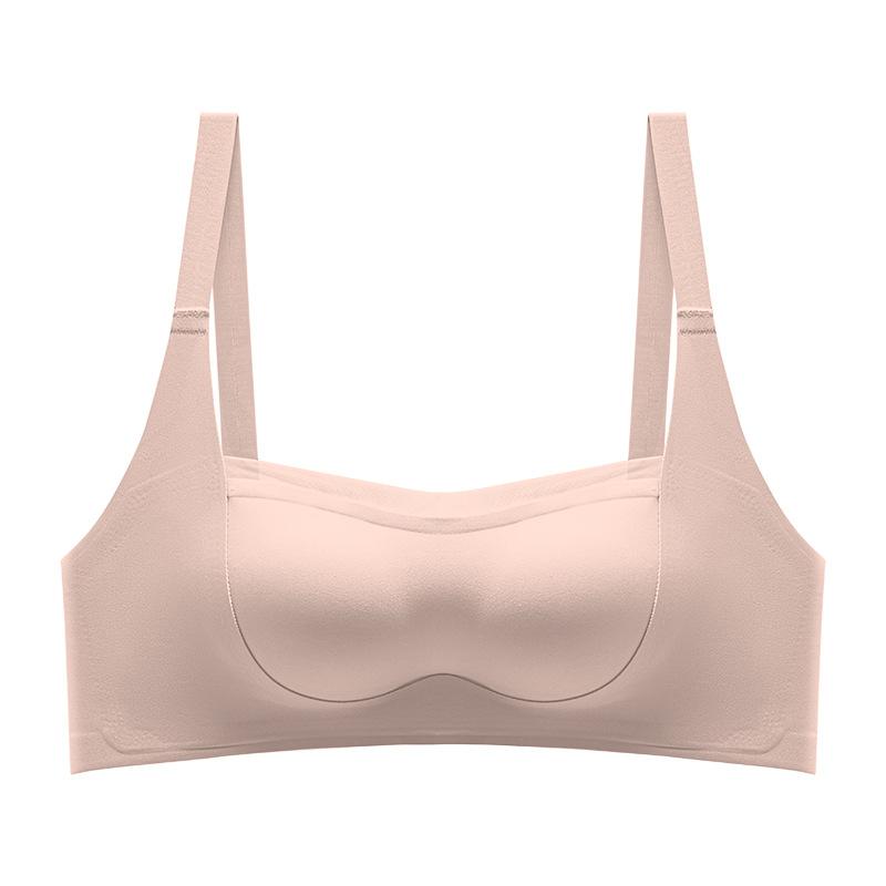 ブラジャー レディース 女性用 チューブトップ型 ずれにくい 谷間メイク 1/2カップ 無地 通気性 快適 インナー 下着 ナイロン スパンデックス グレー ブラック系 S M L XLサイズ