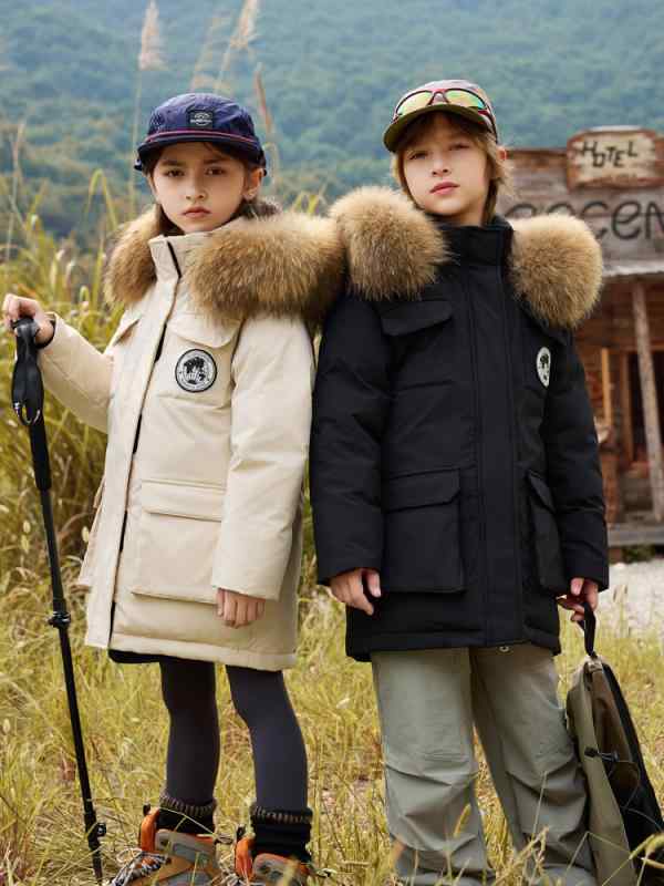 子供用ダウンジャケット 男女兼用 中綿入り アウター 秋冬 防寒 撥水加工 フード付き ボーイズ ガールズ キッズ 男の子 女の子