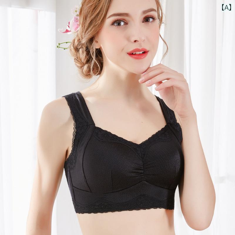 ブラジャー レディース 義乳 術後 無鋼圈 ノンワイヤー 乳がん 全摘出 乳房再建 補正 下着 脇高 フルカップ 通気性 快適 肌に優しい 黒 杏色 ワインレッド shadowtail-10466793 シャドーテール サンプル画像2