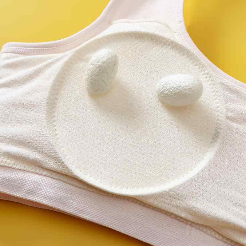 ブラジャー & ショーツセット ガールズインナー 小学生 中学生 高校生 向け ノンワイヤー 背心式 モーダル かわいい 無地 スポブラ ジュニアブラ ファーストブラ スポーツブラ 成長期