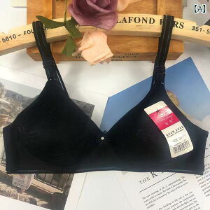ブラジャー レディース Aカップ 薄手 ソフト ワイヤーレス リラックス 後ろホック 黒 赤 紫 青 ベージュ 肌色 3/4カップ
