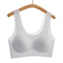 ブラジャー & ショーツ レディース 中高生 女の子 インナー 背心式 ハーフトップ 接触冷感 通気 防走光 スポブラ ワイヤレスブラ 薄手 肩紐調節可能 M Lサイズ