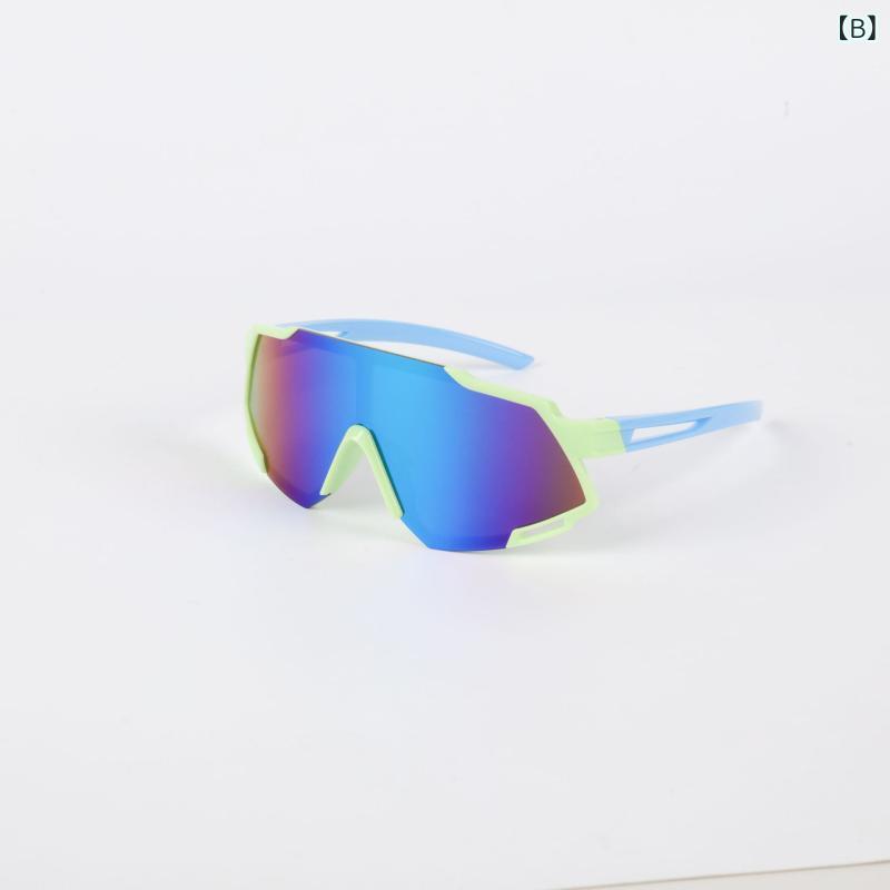 サングラス キッズ 子供用 UVカット 紫外線対策 男の子 女の子 偏光 スポーツ 異形 オレンジ 緑 黒 赤 青 白 反射 黄色 パンク 未来風