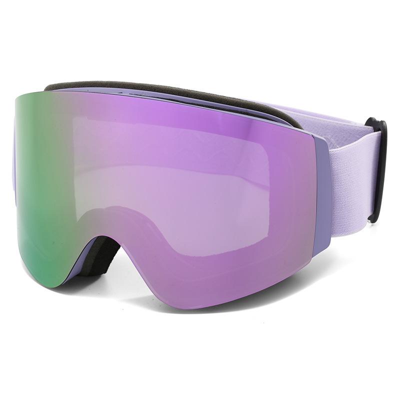 ゴーグル 男女兼用 ダブルレンズ 防曇 スキー スノーボード 登山 雪盲防止 防水 防風 紫外線カット ブラック ブルー ゴールド シルバー パープル グレー