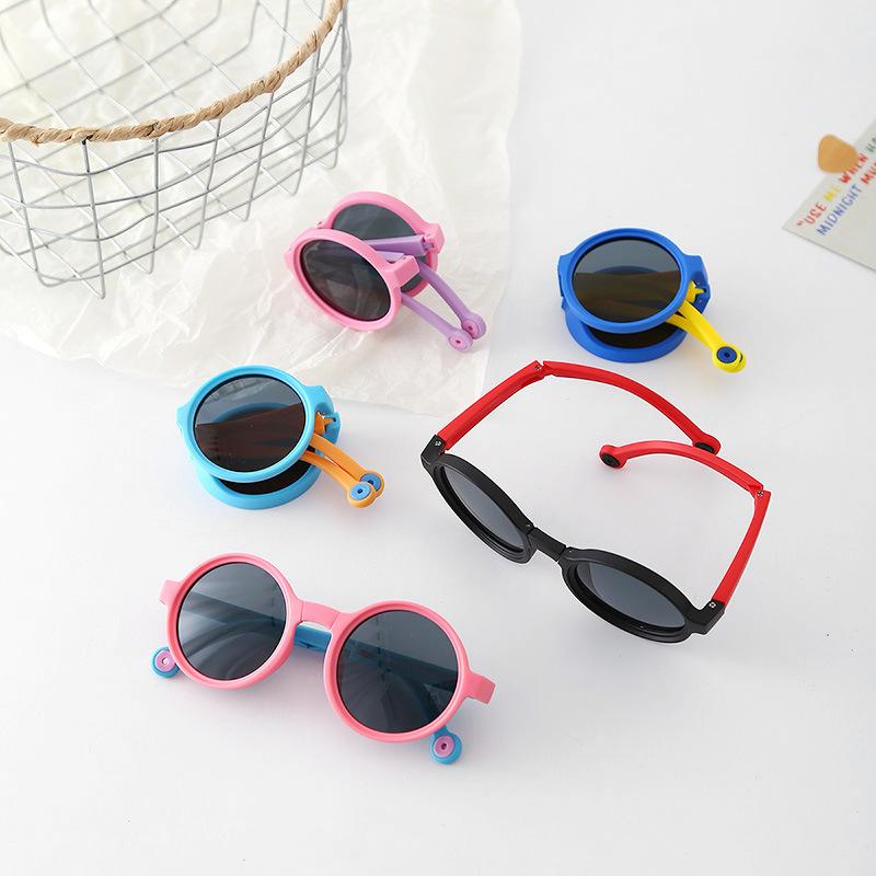 サングラス キッズ 子供用 ファッション かわいい UVカット 紫外線対策 偏光サングラス 男の子 女の子 遮光 ソフトフレーム ブルー ピンク系(4)