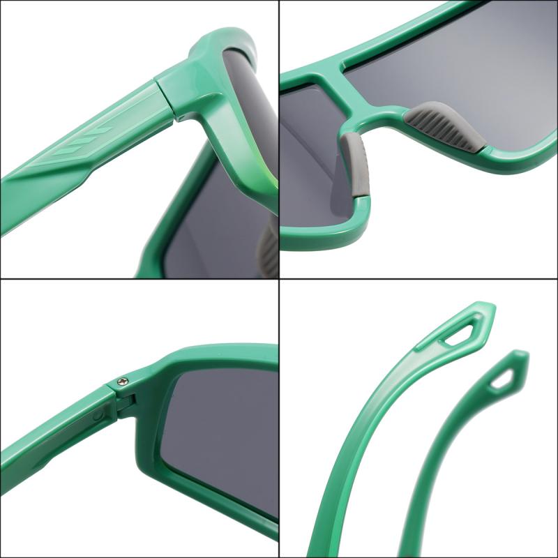 Goggles, Sun Glass - サングラス キッズ 子供用 高機能 偏光レンズ UV400 紫外線カット 楕円形フレーム ファッション スポーツ 運転 ドライブ 旅行 アウトドア レジャー 紫 白 緑 青 黒 グレー