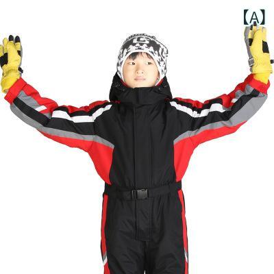 スキーウェア キッズ 子供用 男の子 女の子 防寒着 スキーウェア 上下セット 厚手 保温 防水 防風 撥水 雪遊び アウトドア スポーツ ファッション 黒 赤 グレー 青 98 104 110 116 122 128 134 140 146 152 2
