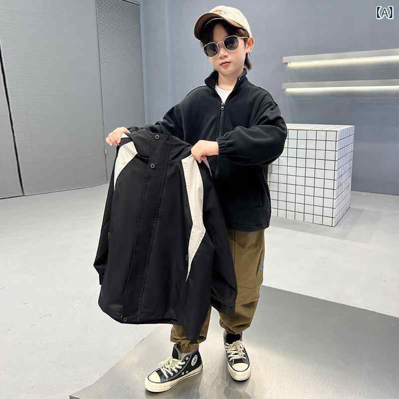 子供用マウンテンパーカー 秋冬 中 крупный размер キッズ 男の子 アウター 防寒着...