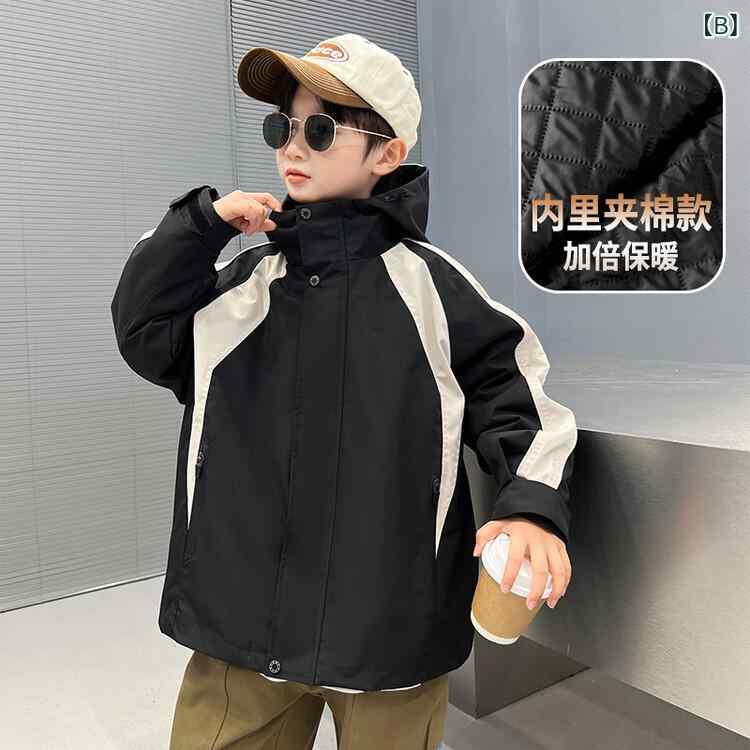 子供用マウンテンパーカー 秋冬 中 крупный размер キッズ 男の子 アウター 防寒着...