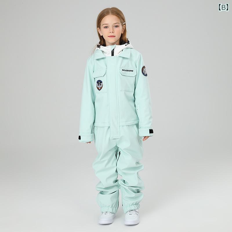 スキーウェア 子供用 男の子 女の子 つなぎ スキーウェア 防風 防水 スキーウェア セット 110 120 130 140 150 160 3