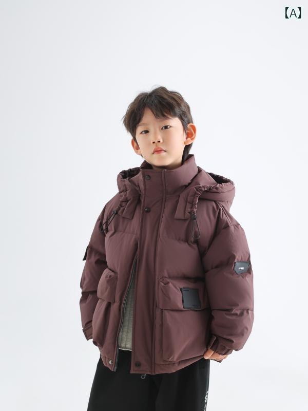 子供服 ダウンジャケット アウター 韓国風 ボーイズ スキーウェア 秋冬 中綿入り ...