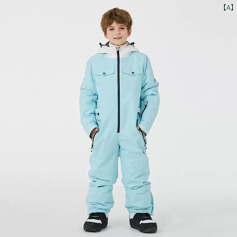 スキーウェア キッズ 子供用 防風 防水 保温 スキーウェア 上下セット ブルー ブラック カーキ ピンク オレンジ ホワイト アイボリー 110 120 130 140 150 2