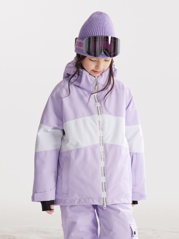 キッズ スキーウェア 上下セット 雪遊び ウェア 防寒着 ジャケット パンツ アウトドア 110 120 130 140 150 160 ブラック ホワイト パープル ブルー